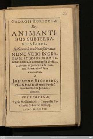 George Agricola Publica De Animatti bus subterranis