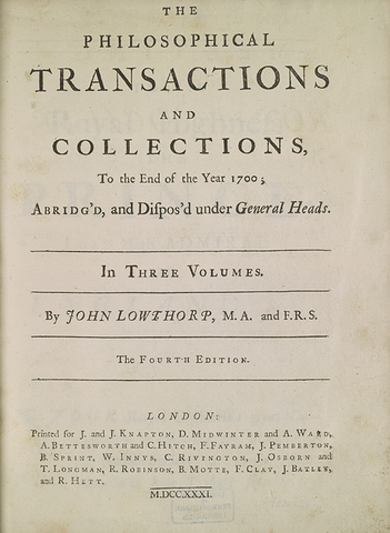 Walter Pope - Publica Philosophical transactions