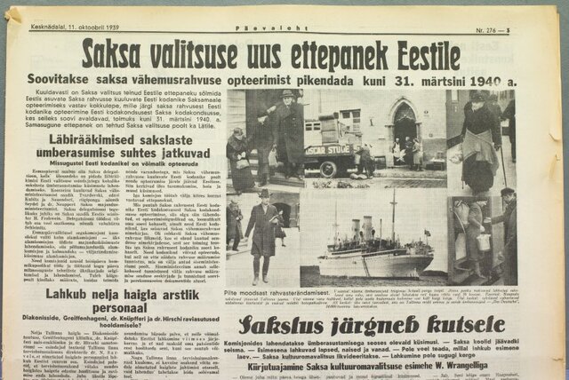 Baltisakslaste lahkumine Eestist