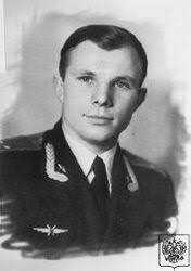 Lt. Yuri Gagarin circles the Earth
