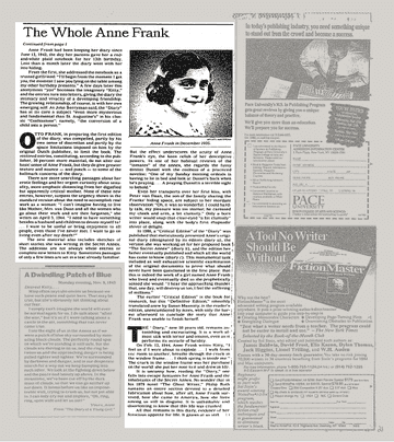 Article in the newspaper about the diary