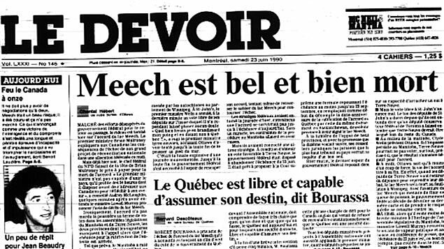Échec de l'accord du lac Meech