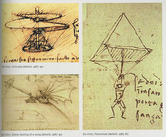 emberi erővel hajtott légcsavaros szerkezeteket tervezett,