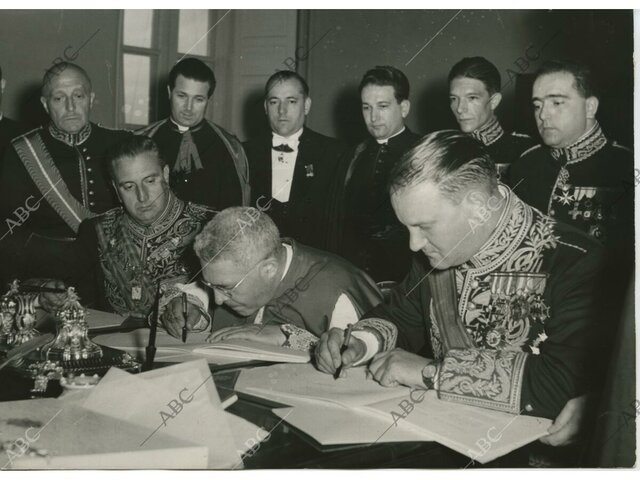 Firma del Concordato con el Vaticano y de los Acuerdos con Estados Unidos.