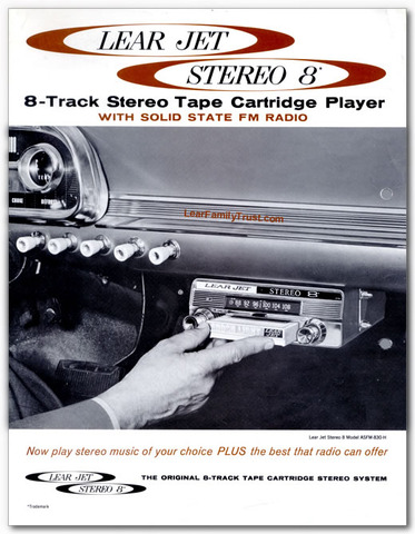 LearJet Stereo 8 track invented