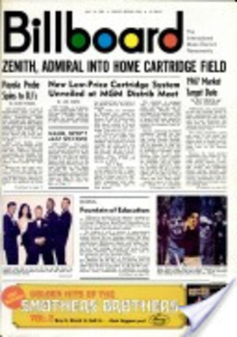 Johnny Mathis, Roger Miller, the Smother Brothers, Bill Justis and the 4 Seasons release the first cassette tapes