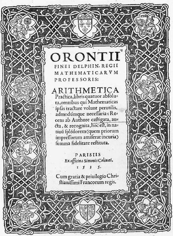 Oronce Finé's Arithmetica