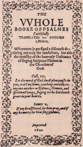 The Whole Booke of Psalmes