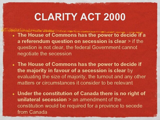 Loi sur la clarté référendaire