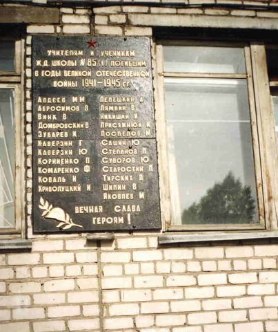 окончил 10 классов школы № 85 г.Тайшета