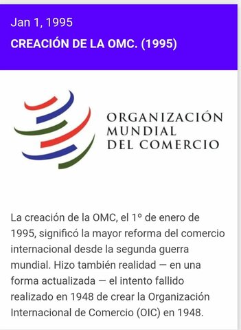 Creación de la OMC 1995
