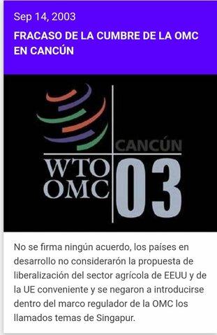 Fracaso de la Cumbre de la OMC