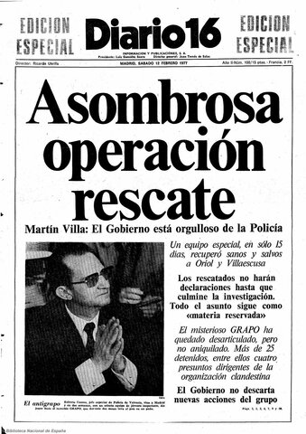 La policía libera a los secuestrados por el GRAPO