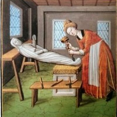 Timeline: Week 1- the middle ages- Marcia sculpteert een beeld, miniatuur uit Boccaccio, La Louange et Virtue des Nobles et Cleres Dames, 1493 Bibliothèque Nationale de Paris