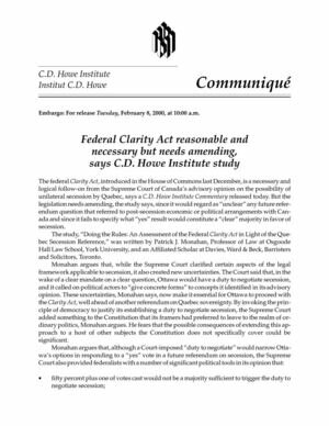 Loi sur la clarté référendaire