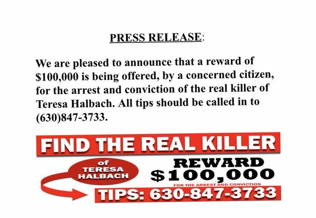 A 'concerned citizen' provides $100,000 reward for the arrest and conviction of the 'real killer' of Teresa Halbach