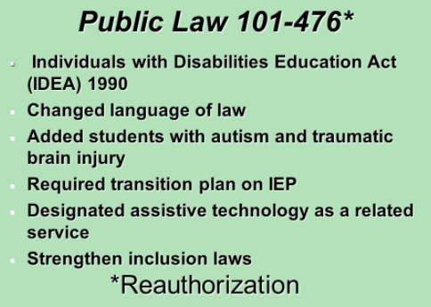 Public Law 101-476