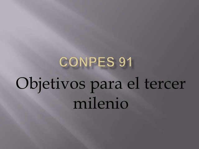 CONPES 091 de 2005