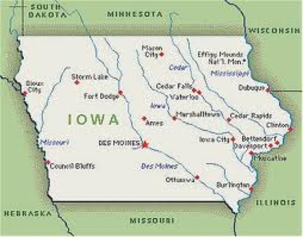 Iowa becomes a state