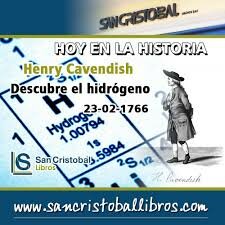 Henry Cavendish aísla el Hidrógeno