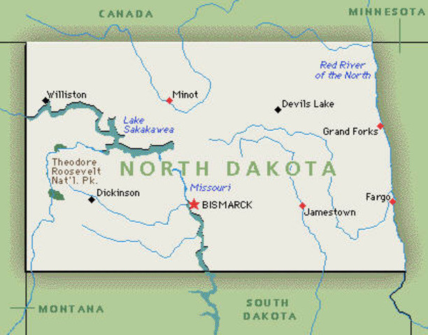 North Dakota becomes a state