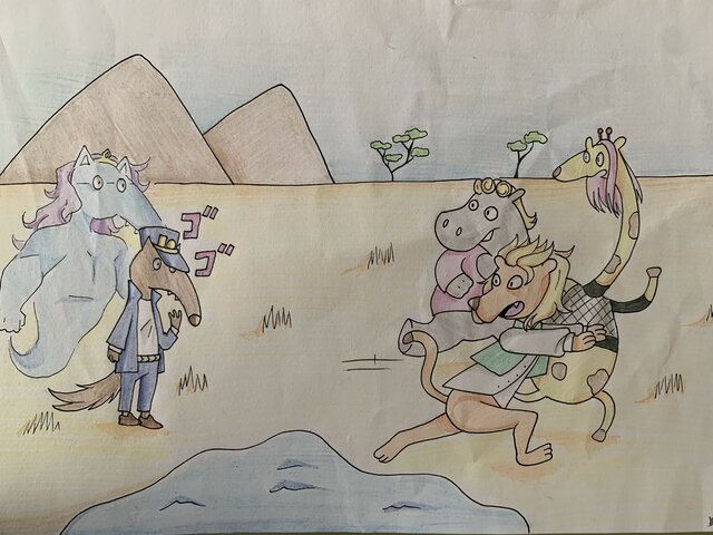 Au Kenya Loup fait beaucoup de nouveaux amis