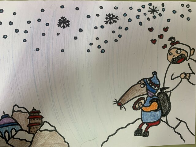 Au Nepal Loup rencontre Demoiselle Yeti