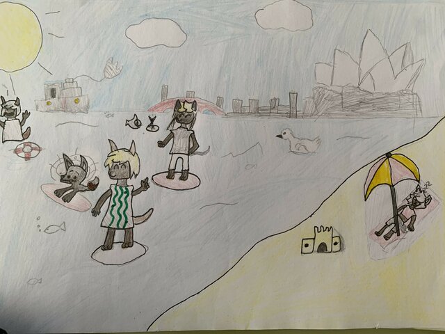 En Australie il fait du surf