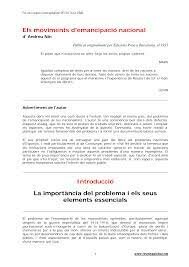 CAUSES DEL MOVIMENT D'EMANCIPACIÓ