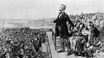 Lincoln gives his Gettysburg Address