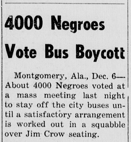Montgomery Bus Boycott - African Americans