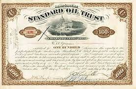 John D. Rockefeller - Standard Oil Trust; Andrew Carnegie - Steel