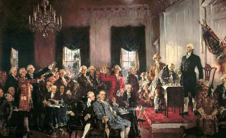 The Constitution is created establishing laws for colonists.