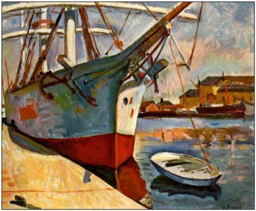 Las Pintura Barco en Le Havre. Georges Braque.