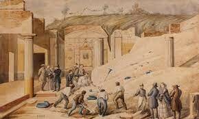 I primi scavi a Pompei