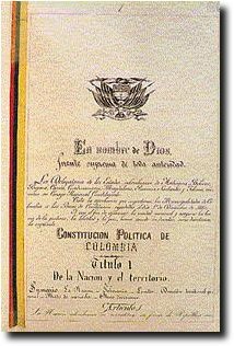Constitución política 1886