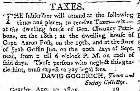 Image de la taxe de 1805