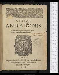 Publication of Shakespeare's Venus and Adonis