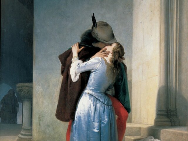 Il bacio, episodi della giovinezza, costumi del secolo XIV