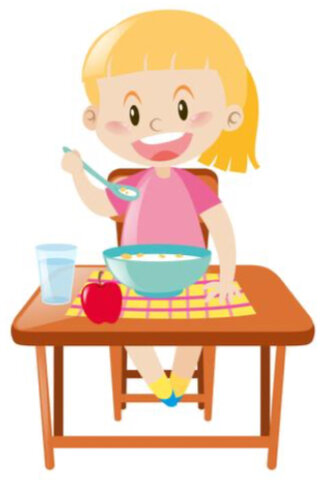 Je prends mon petit-déjeuner à 7:30.