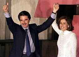 El Partido Popular gana en las elecciones generales por mayoría absoluta y José María Aznar se mantiene como presidente del Gobierno