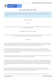 El Decreto 2406 de 2007