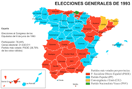 El PSOE gana las elecciones generales por mayoría simple y Felipe González se  mantiene como presidente del Gobierno. 4ª legislatura.