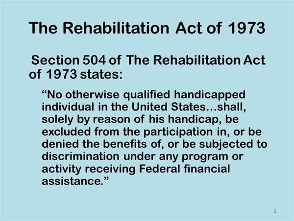 Section 504 of the Rehabilitation Act