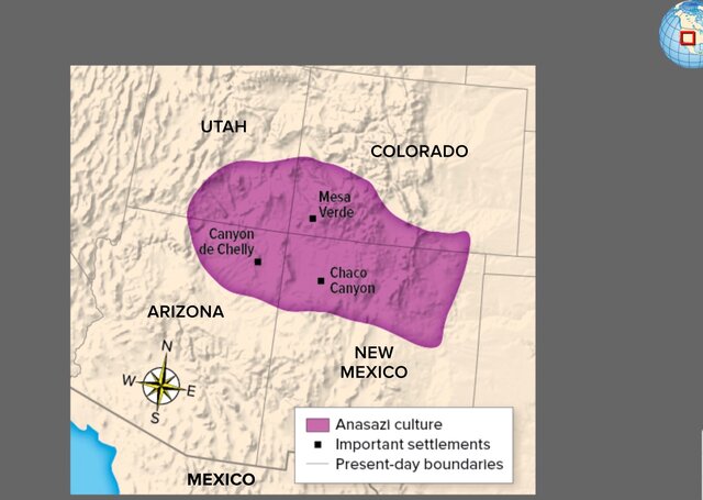 The Anasazi settled in the "Four Corners"