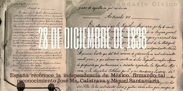 1836 Reconocimiento de la Independencia de América