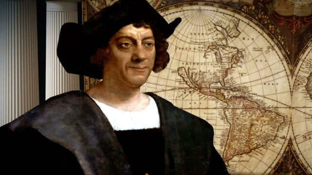 christpoher columbus lands in south america