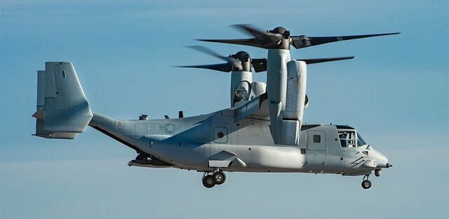 El Bell-Boeing V-22 Osprey ('águila pescadora' en inglés) es una aeronave militar polivalente, catalogada como convertiplano o aeronave de rotores