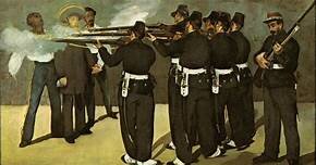 Fusilamiento de Maximiliano de Habsburgo y los Generales Miramón y Mejía.