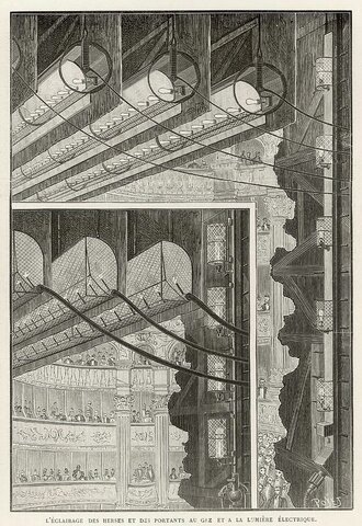 Teatro con iluminación totalmente eléctrica. Alla Scala (Milán)